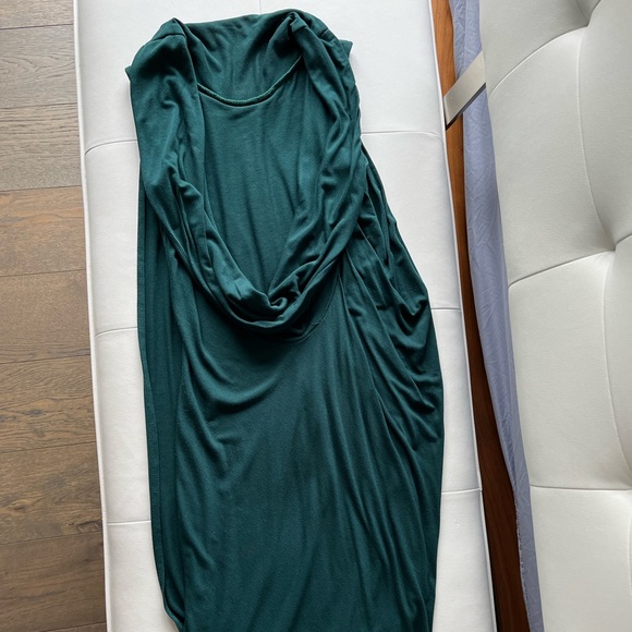 Green Lycra Cotton Midi Dress - Picture 4 of 4